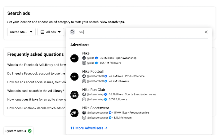  Facebook Ad Library - Search ads