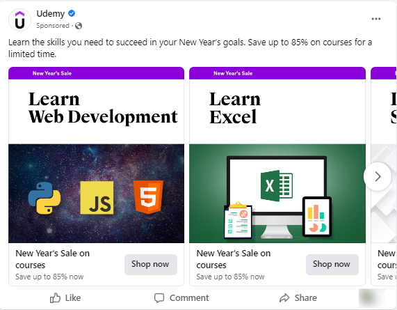 facebook sponsored collection ads
