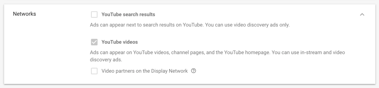 youtube ads  select networks