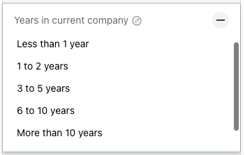 Linkedin- Years In Current Company 