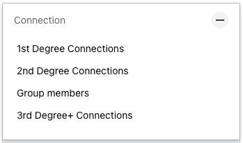 Company Filters To Use - Connection