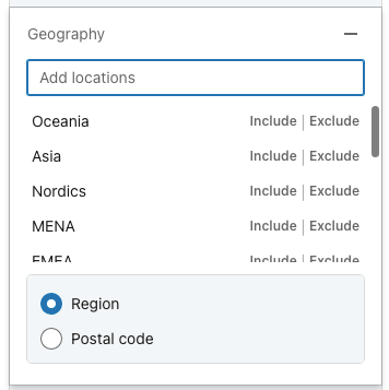 Company Filters To Use - Geography