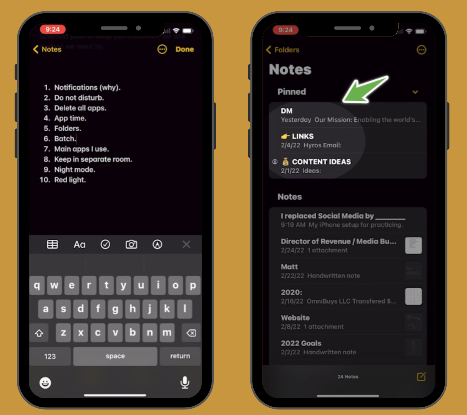 iphone productivity create notes