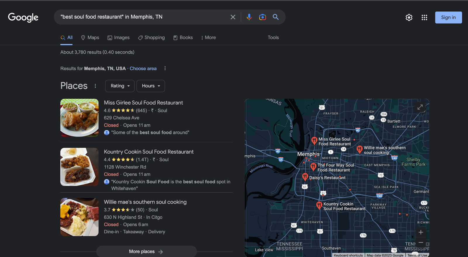analyze visitors behaviour via google local search